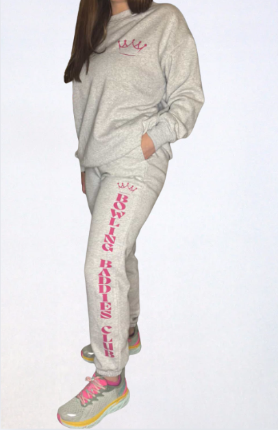 Bowling Baddies Club Sweatshirt and Joggers Matching Set - Christmas sale