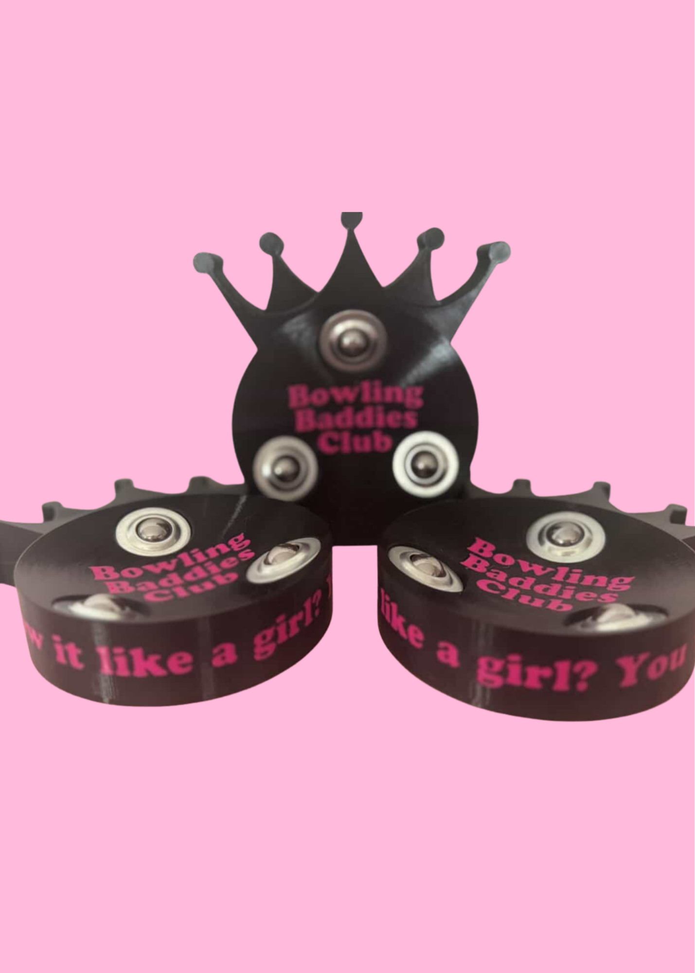 Bowling Baddies Club Crown Ball Spinner and Ball Cups